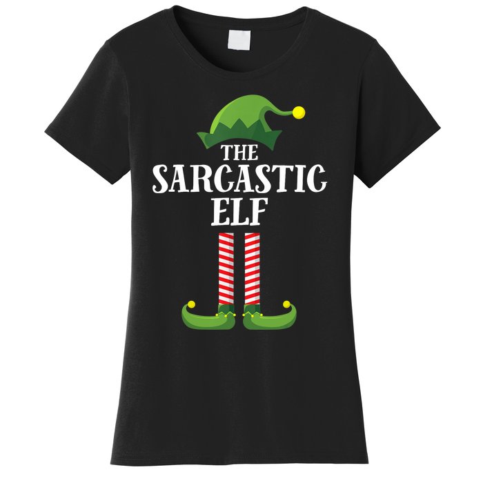 Sarcastic Elf Matching Family Group Christmas Party Women's T-Shirt