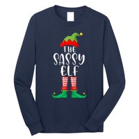 Sassy Elf Matching Family Group Christmas Party Pajama Gift Long Sleeve Shirt