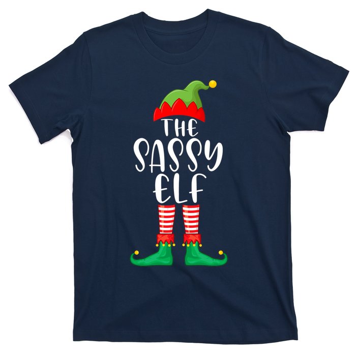 Sassy Elf Matching Family Group Christmas Party Pajama Gift T-Shirt