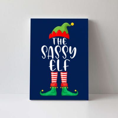 Sassy Elf Matching Family Group Christmas Party Pajama Gift Canvas