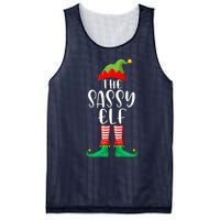 Sassy Elf Matching Family Group Christmas Party Pajama Gift Mesh Reversible Basketball Jersey Tank