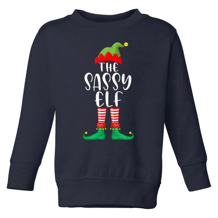 Sassy Elf Matching Family Group Christmas Party Pajama Gift Toddler Sweatshirt