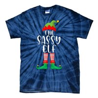 Sassy Elf Matching Family Group Christmas Party Pajama Gift Tie-Dye T-Shirt