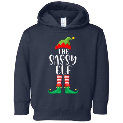 Sassy Elf Matching Family Group Christmas Party Pajama Gift Toddler Hoodie