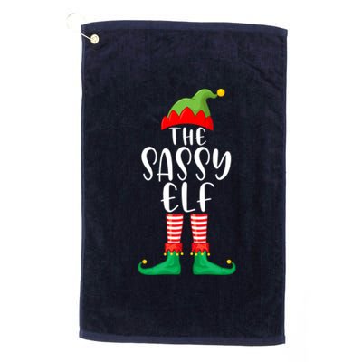 Sassy Elf Matching Family Group Christmas Party Pajama Gift Platinum Collection Golf Towel