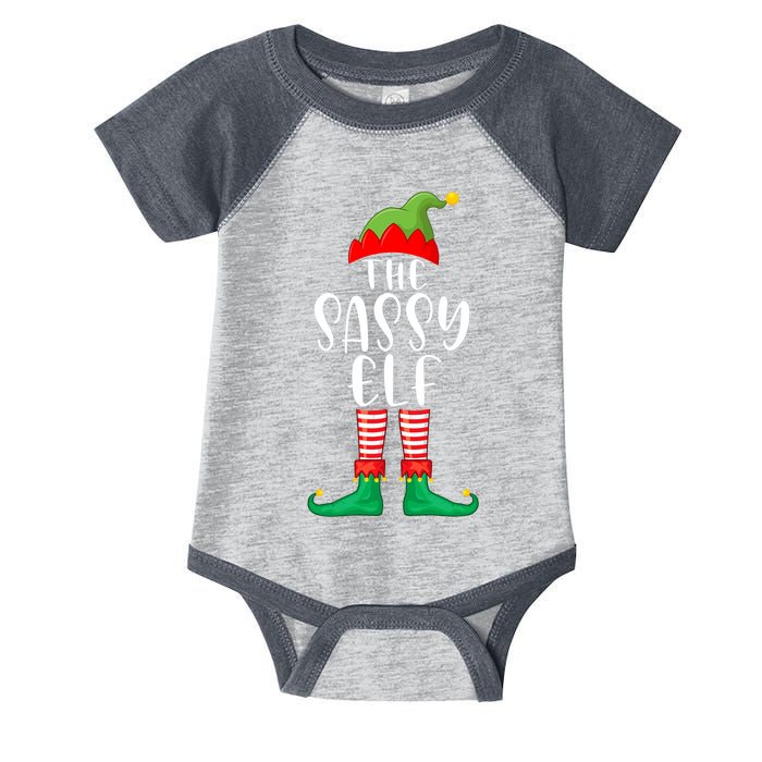 Sassy Elf Matching Family Group Christmas Party Pajama Gift Infant Baby Jersey Bodysuit