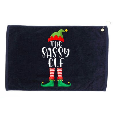 Sassy Elf Matching Family Group Christmas Party Pajama Gift Grommeted Golf Towel