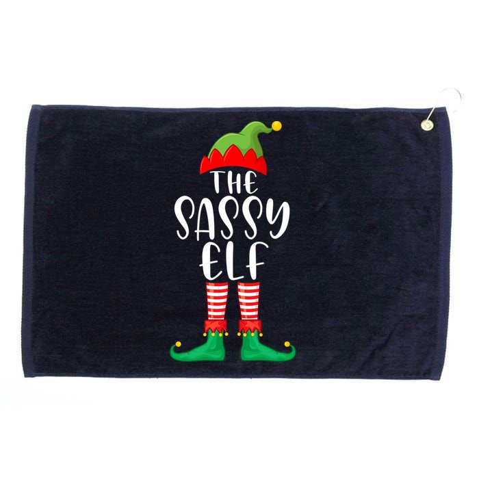 Sassy Elf Matching Family Group Christmas Party Pajama Gift Grommeted Golf Towel