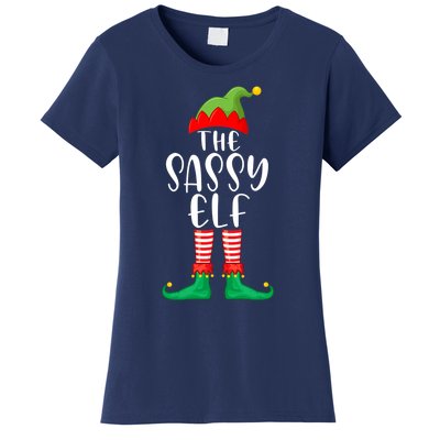 Sassy Elf Matching Family Group Christmas Party Pajama Gift Women's T-Shirt