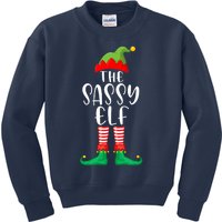 Sassy Elf Matching Family Group Christmas Party Pajama Gift Kids Sweatshirt