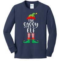 Sassy Elf Matching Family Group Christmas Party Pajama Gift Kids Long Sleeve Shirt