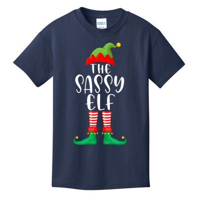 Sassy Elf Matching Family Group Christmas Party Pajama Gift Kids T-Shirt