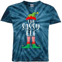 Sassy Elf Matching Family Group Christmas Party Pajama Gift Kids Tie-Dye T-Shirt