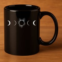 Solar Eclipse Moon Phases Totality 11oz C Handle Ceramic Mug