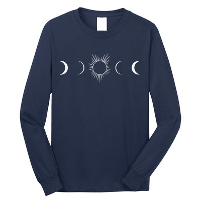 Solar Eclipse Moon Phases Totality Long Sleeve Shirt