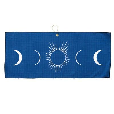 Solar Eclipse Moon Phases Totality Large Microfiber Waffle Golf Towel