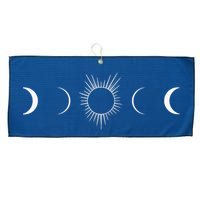 Solar Eclipse Moon Phases Totality Large Microfiber Waffle Golf Towel