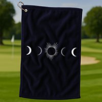 Solar Eclipse Moon Phases Totality Golf Towel