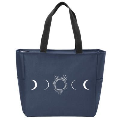 Solar Eclipse Moon Phases Totality Zip Tote Bag