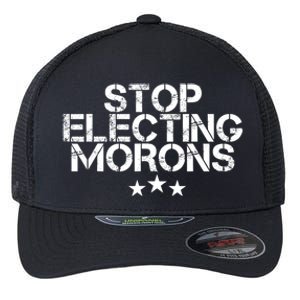 Stop Electing Morons Funny Sarcasm Quotes Stupid Person Flexfit Unipanel Trucker Cap