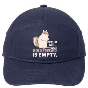 Squirrel Excuse Me Your Birdfeeder Is Empty 7-Panel Snapback Hat