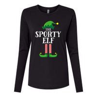 Sporty Elf Matching Family Group Christmas Party Womens Cotton Relaxed Long Sleeve T-Shirt