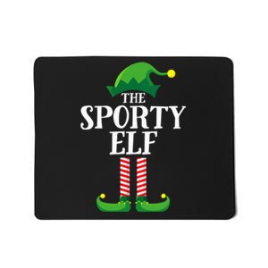 Sporty Elf Matching Family Group Christmas Party Mousepad