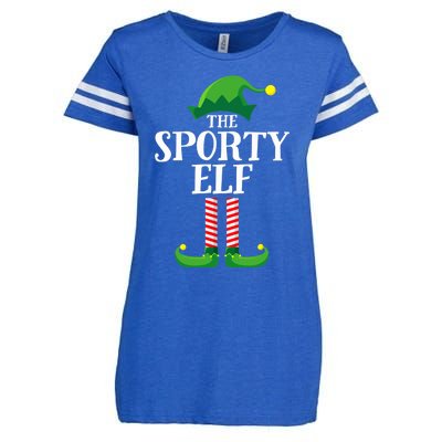 Sporty Elf Matching Family Group Christmas Party Enza Ladies Jersey Football T-Shirt