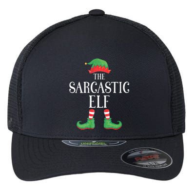 Sarcastic Elf Matching Group Xmas Funny Family Christmas Flexfit Unipanel Trucker Cap