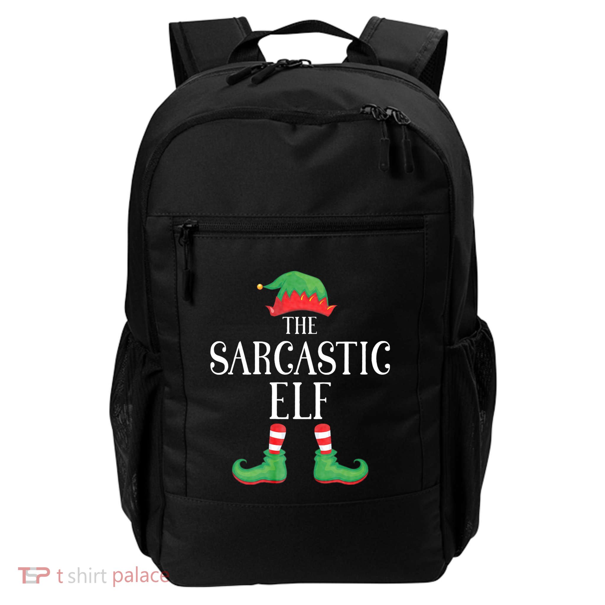 Sarcastic Elf Matching Group Xmas Funny Family Christmas Backpack