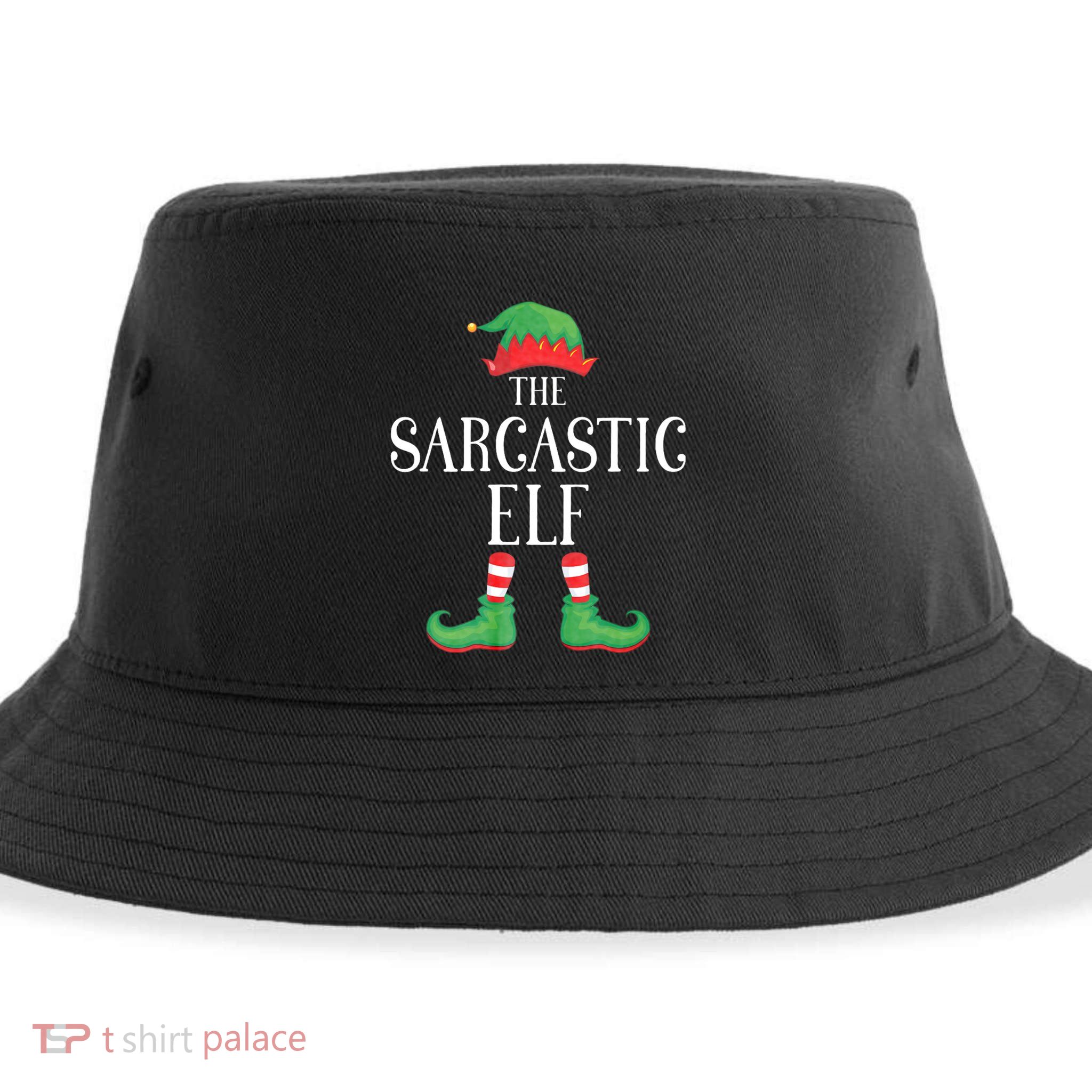 Sarcastic Elf Matching Group Xmas Funny Family Christmas Sustainable Bucket Hat