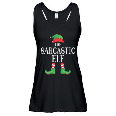 Sarcastic Elf Matching Group Xmas Funny Family Christmas Ladies Essential Flowy Tank