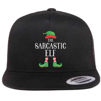Sarcastic Elf Matching Group Xmas Funny Family Christmas Flatbill Hat