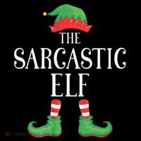 Sarcastic Elf Matching Group Xmas Funny Family Christmas Short Acrylic Beanie