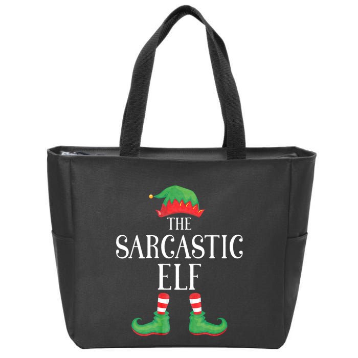 Sarcastic Elf Matching Group Xmas Funny Family Christmas Zip Tote Bag