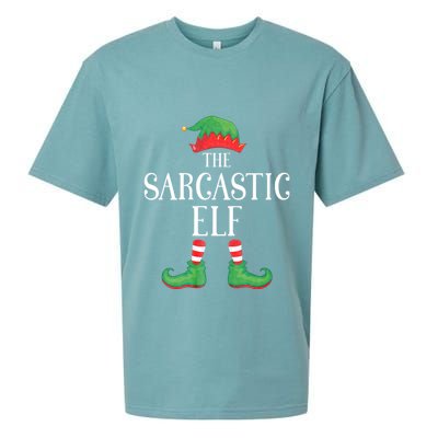 Sarcastic Elf Matching Group Xmas Funny Family Christmas Sueded Cloud Jersey T-Shirt
