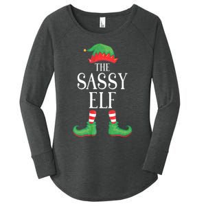 Sassy Elf Matching Group Xmas Funny Family Christmas Women's Perfect Tri Tunic Long Sleeve Shirt