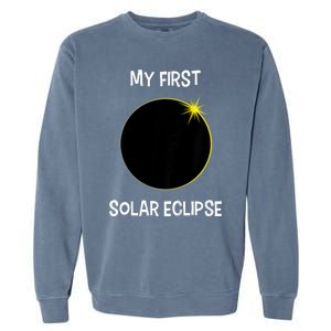 Solar Eclipse My First Solar Eclipse 2024 Eclipse Garment-Dyed Sweatshirt