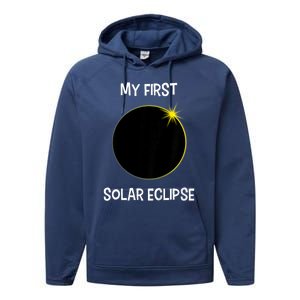 Solar Eclipse My First Solar Eclipse 2024 Eclipse Performance Fleece Hoodie