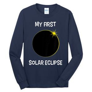 Solar Eclipse My First Solar Eclipse 2024 Eclipse Tall Long Sleeve T-Shirt