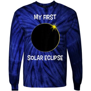 Solar Eclipse My First Solar Eclipse 2024 Eclipse Tie-Dye Long Sleeve Shirt