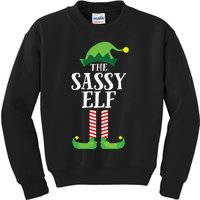 Sassy Elf Matching Family Group Christmas Party Kids Sweatshirt