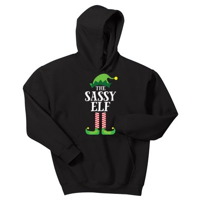 Sassy Elf Matching Family Group Christmas Party Kids Hoodie