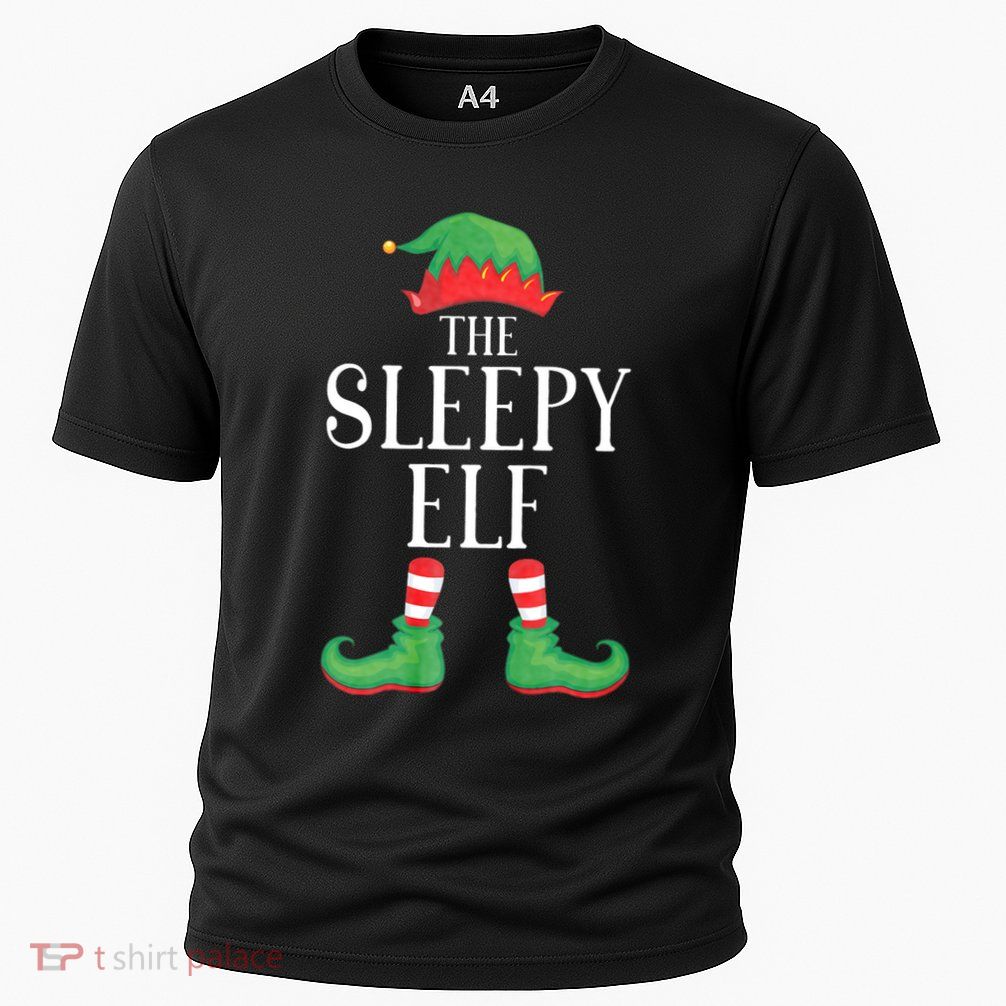 Sleepy Elf Matching Group Xmas Funny Family Christmas Performance Shirt