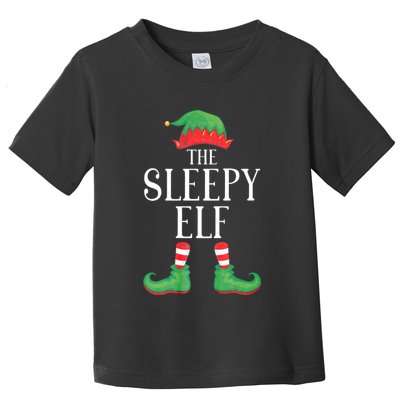 Sleepy Elf Matching Group Xmas Funny Family Christmas Toddler T-Shirt