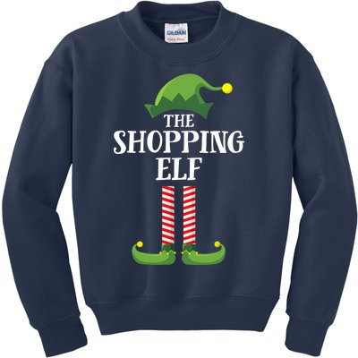 Shopping Elf Matching Family Group Christmas Party Kids Sweatshirt