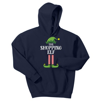 Shopping Elf Matching Family Group Christmas Party Kids Hoodie