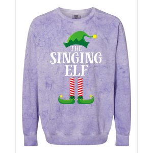 Singing Elf Matching Family Group Christmas Party Colorblast Crewneck Sweatshirt