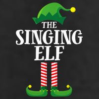 Singing Elf Matching Family Group Christmas Party 7 Panel Mesh Trucker Snapback Hat