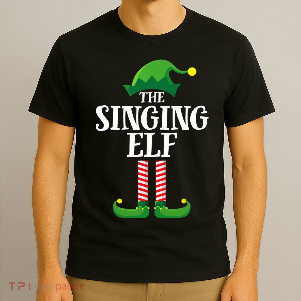 Singing Elf Matching Family Group Christmas Party T-Shirt